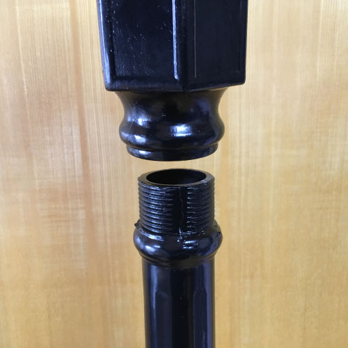 ⑦上の段のポールを合わせる