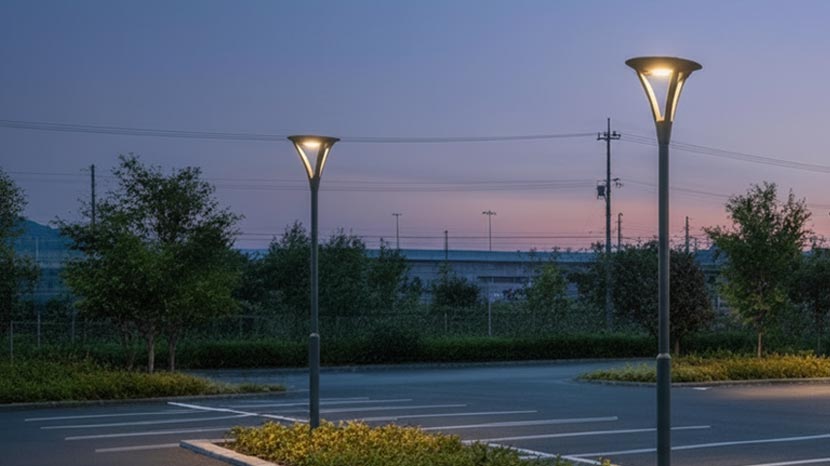 太陽光パネル一体型のスタイリッシュなLEDライト